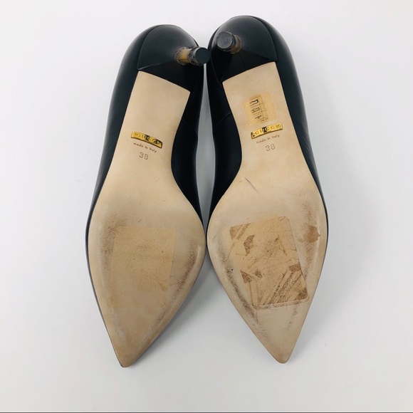 GUCCI KRISTEN BAMBOO HEEL PUMPS SZ38